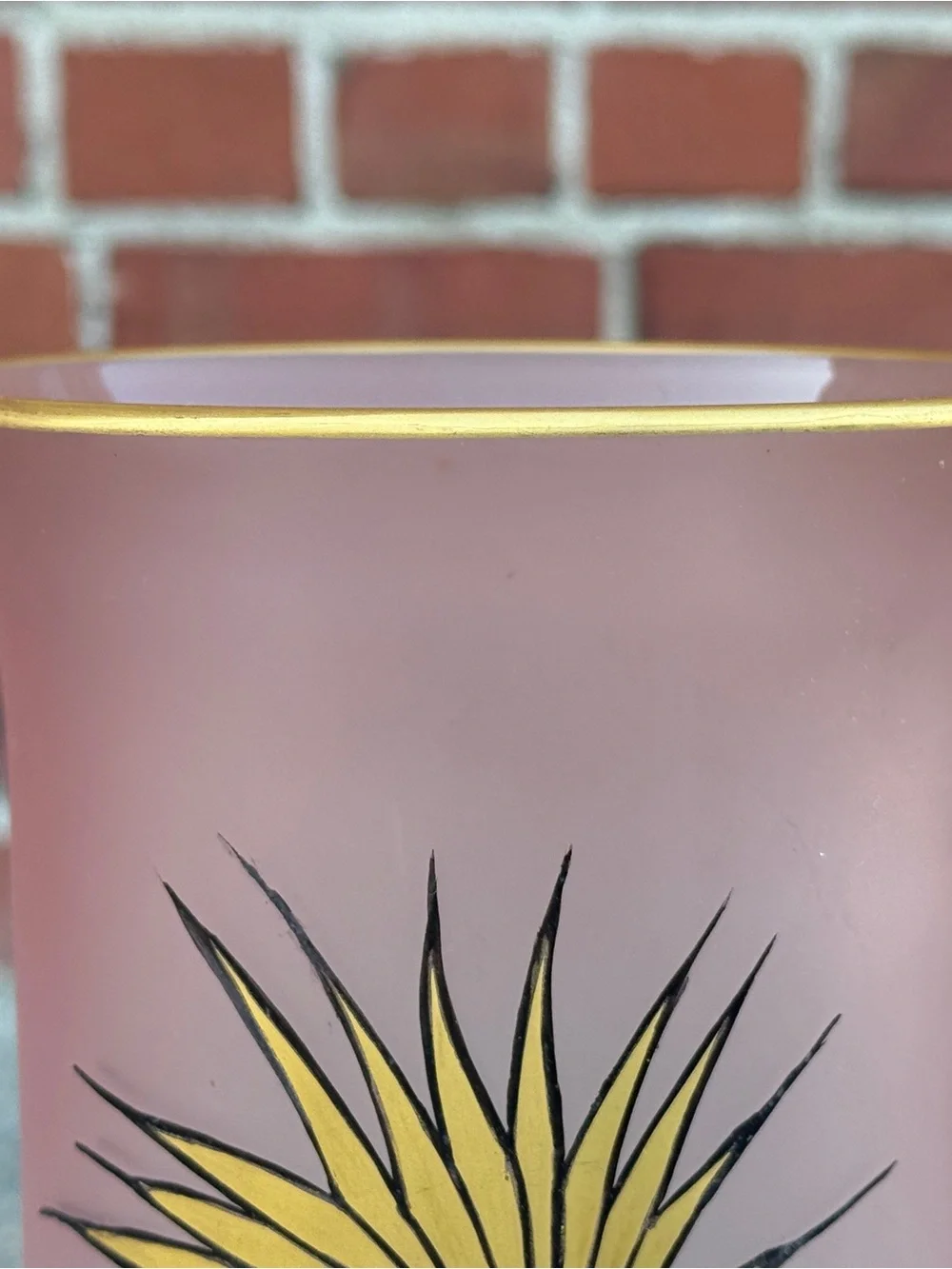 Vintage Womar Glass Vase- 12x4”